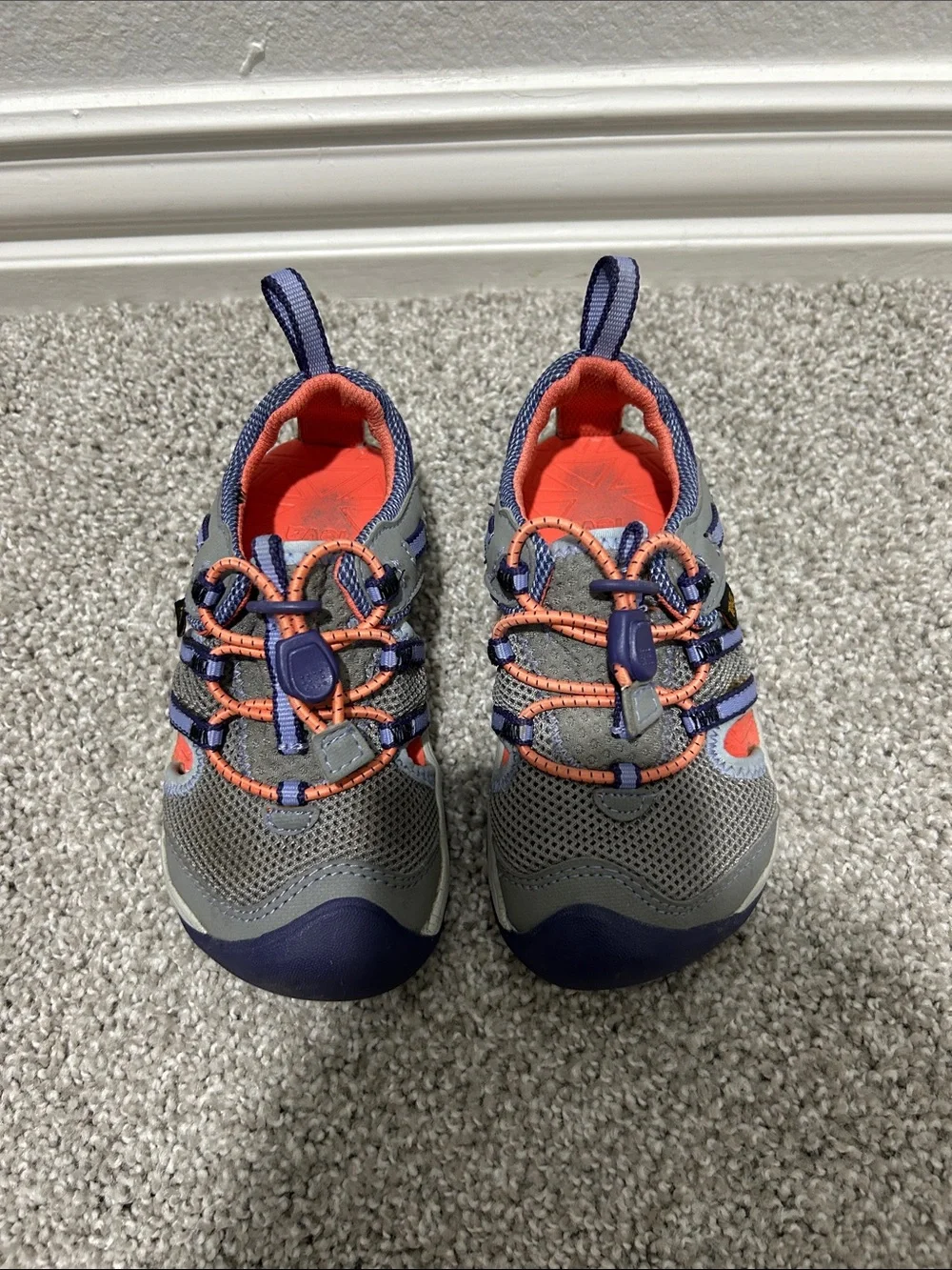 Teva Kids Grey and Purple closed toe sandals - 8C
